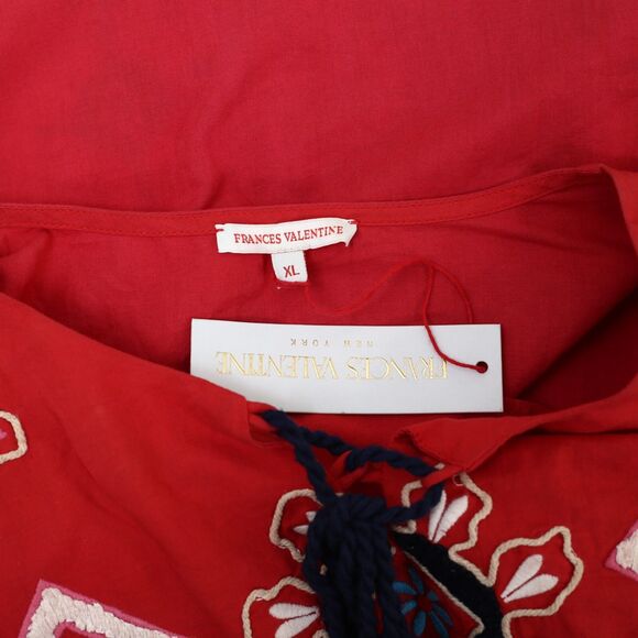 Frances Valentine Capri Embroidered Mini Tunic Dress Cotton Lace-Up XL 279873 - Picture 7 of 7